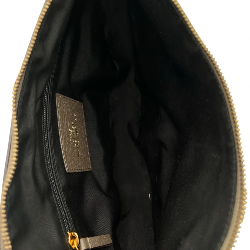 Marc Jacobs The Eclipse Mushroom Grey Pebbled Leather Crossbody Purse - Picture 8 of 11